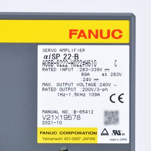 „Fanuc“ diskai A06B-6222-H022#H610 C „Fanuc αiSP 22-B“ veleno servo stiprintuvas