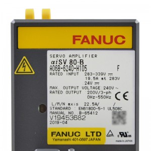 Fanuc ڈرائیوز A06B-6240-H105 V Fanuc سرو ایمپلیفائر αiSV 80-B