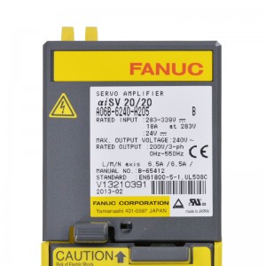 ଫାନୁକ୍ A06B-6240-H205 B Fanuc servo amplifier αiSV 20/20 ଡ୍ରାଇଭ୍ କରେ |