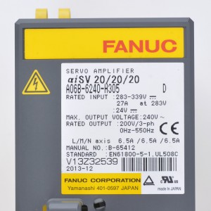 Fanuc သည် A06B-6240-H305 D Fanuc servo အသံချဲ့စက် αiSV 20/20/20 ကို မောင်းနှင်သည်