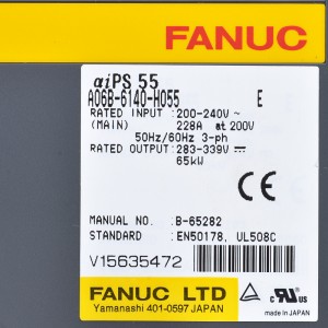 Fanuc drives A06B-6140-H055 Fanuc αiPS 55 phepelo ea matla