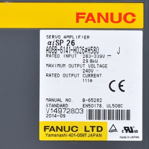 Прывады Fanuc A06B-6141-H026#H580 Шпіндзельны ўзмацняльнік Fanuc αiSP 26