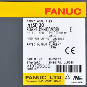 محركات Fanuc A06B-6142-H030 # H580 Fanuc αiSP 30 مكبر للصوت