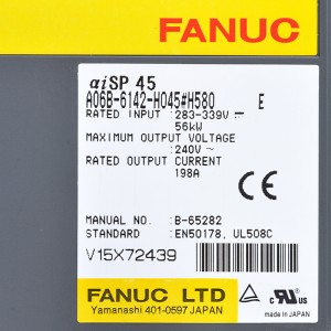 Fanuc ជំរុញ A06B-6142-H045#H580 Fanuc αiSP 45