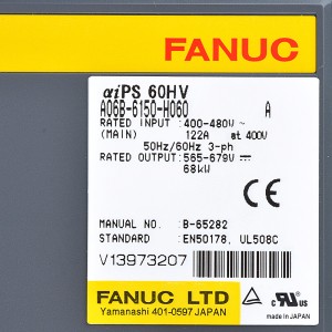 ಫ್ಯಾನುಕ್ A06B-6150-H060 Fanuc aiPS 60HV ಅನ್ನು ಚಾಲನೆ ಮಾಡುತ್ತದೆ