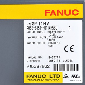 Fanuc ድራይቮች A06B-6151-H011#H580 Fanuc aiSP 11HV