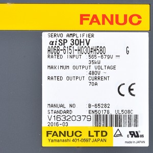 Bidh Fanuc a’ draibheadh ​​​​A06B-6151-H030 # H580 Fanuc servo amplifier