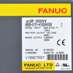 Fanuc ড্রাইভ A06B-6151-H100#H580 Fanuc servo aiSP 100HV