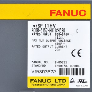 Fanuc သည် Fanuc A06B-6152-H011#H580 Fanuc aisp 11HV ကို မောင်းနှင်သည်