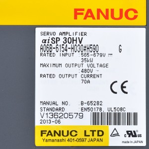 Bidh Fanuc a’ draibheadh ​​​​A06B-6154-H030 # H590 Fanuc servo amplifier