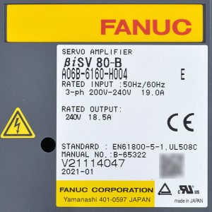 Fanuc meghajtók A06B-6160-H004 Fanuc szervoerősítő BiSV 80-B