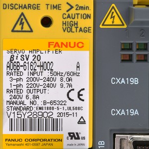 Fanuc na-anya A06B-6162-H002 Fanuc servo amplifier BiSV 20