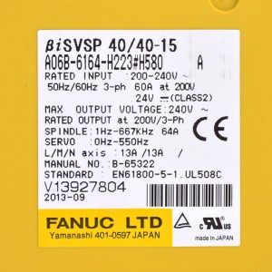 Fanuc drive A06B-6164-H223#H580 Fanuc BiSVSP 40/40-15