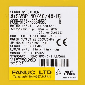 Fanuc disklari A06B-6164-H333#H580 Fanuc BiSVSP 40/40/40-15