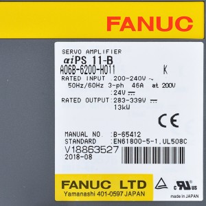 Fanuc 드라이브 A06B-6200-H011 Fanuc 서보 증폭기 aiPS 11-B