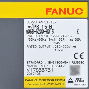 Fanuc yana fitar da A06B-6200-H015 Fanuc servo amplifier aiPS 15-B