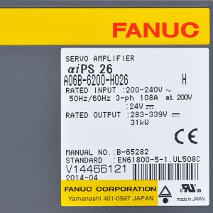 Fanuc דרייווז A06B-6200-H026 Fanuc סערוואָ אַמפּליפיער אַיפּס 26
