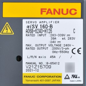 Fanuc A06B-6240-H126 Fanuc சர்வோ பெருக்கி aiSV160-B சர்வோவை இயக்குகிறது