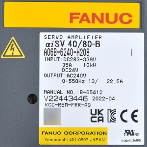 Fanuc ជំរុញ A06B-6240-H208 Fanuc servo amplifier aiSV 40/80-B