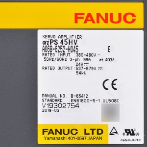 Fanuc дискҳои A06B-6252-H037 Fanuc пурқувваткунандаи servo aiPS 45HV-B