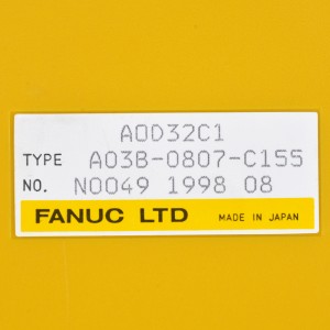 Fanuc I/O A03B-0807-C155 fanuc ABD32C1 арыгінал зроблена ў Японіі