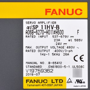 Anatoa za Fanuc A06B-6270-H011#H600 Fanuc servo amplifier aiSP 11HV-B