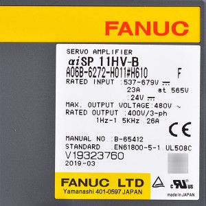 Fanuc כוננים A06B-6272-H011#H610 Fanuc סרוו מגבר aiSP 11HV-B