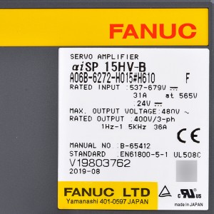 Fanuc ድራይቮች A06B-6272-H015#H610 Fanuc servo ማጉያ aiSP 15HV-B