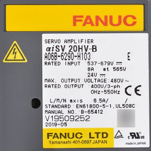 Fanuc ڈرائیوز A06B-6290-H103 Fanuc سرو ایمپلیفائر aiSP 20HV-B
