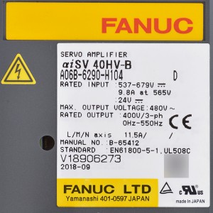 Fanuc ជំរុញ A06B-6290-H104 Fanuc servo amplifier aiSV 40HV-B