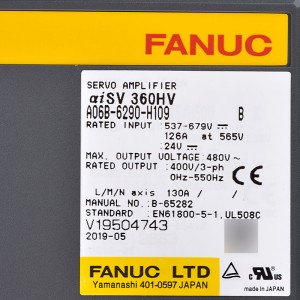 Fanuc driver A06B-6290-H109 Fanuc servoförstärkare aiSV 360HV