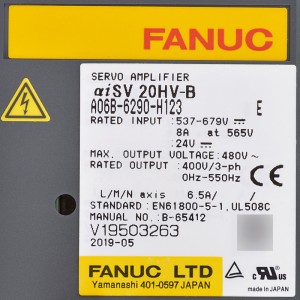 Fanuc aciona A06B-6290-H123 Servo amplificador Fanuc aiSV 20HV-B