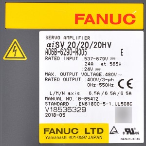 Fanuc דרייווז A06B-6290-H305 Fanuc סערוואָ אַמפּליפיער אַיסוו 20/20/20HV-B