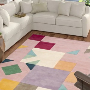 3d colored Plaid Printed Rugs