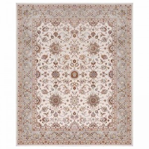 Turks beige roze blauw klassiek 2×3 meter Perzisch tapijt zijde