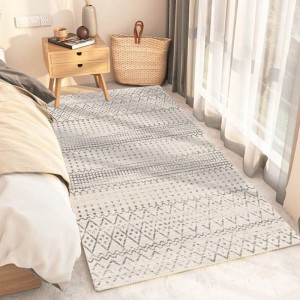 Moderni minimalistički tepih od 100% poliestera 8×10 meke krem ​​boje Wilton