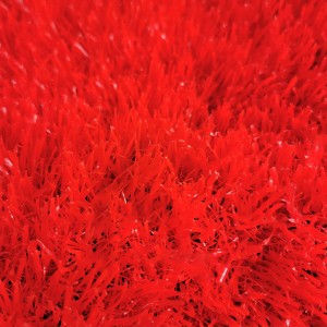 Custome 20mm 25mm 30mm 35mm 40mm Red Artificial Grass for Landscaping