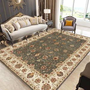 سجاد فارسي من الصوف أو الحرير باللون البيج العتيق مخصص لغرفة المعيشة مقاس كبير
