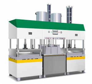 Dry-2017 puoliautomaattinen biohajoava kertakäyttöinen ruokatarjotinsäiliön valmistuskone