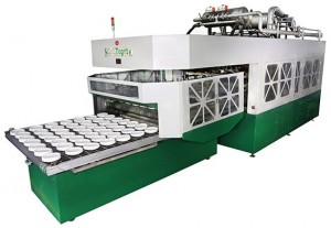 LD-12-1850 Fully Automatic Free Trimming Punching Biodegradable Sugarcane Bagasse Lunch Box Bowl Tray Pulp Molding Tableware Food Packaging Paper Plate Machine Making Machine