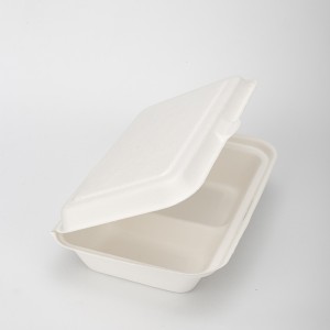 9" x 6" 2-Compartment Clamshell Box