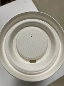 Coperchio di tazza di polpa di bagasse di canna da zucchero compostabile senza PFAS 80 mm 90 mm