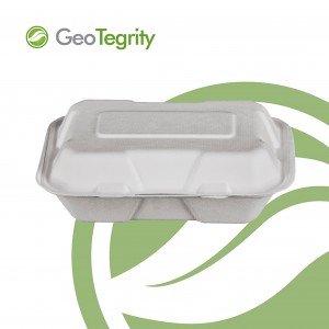 9″ x 6″ Custom wholesale Custom Biodegradable Eco friendly Microwavable Clamshell Bento Lunch Box