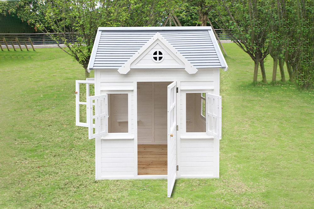 Best Gift Garden Playground Small Cubby House for Kids Outdoor Wendy Wood Playhouses