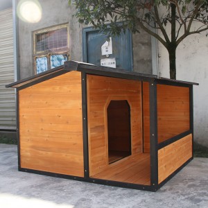 OEM Manufacturer China All in One Wooden Doghouse Outdoor Wooden Pet Dog Puppy Kennel