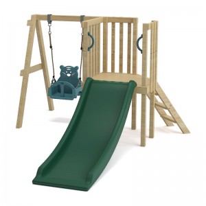 Fabrikant levert goede kwaliteit kinderen houten speelhuis buiten tuin speeltuin