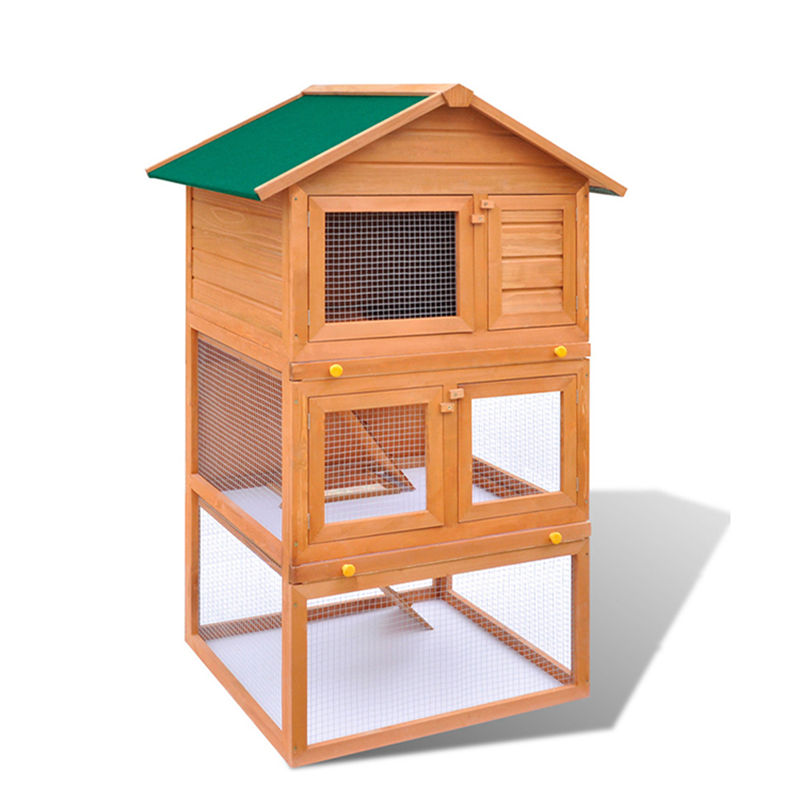 Deluxe Wooden Chicken Coop Hen House Rabbit Wood Hutch Poultry Cage