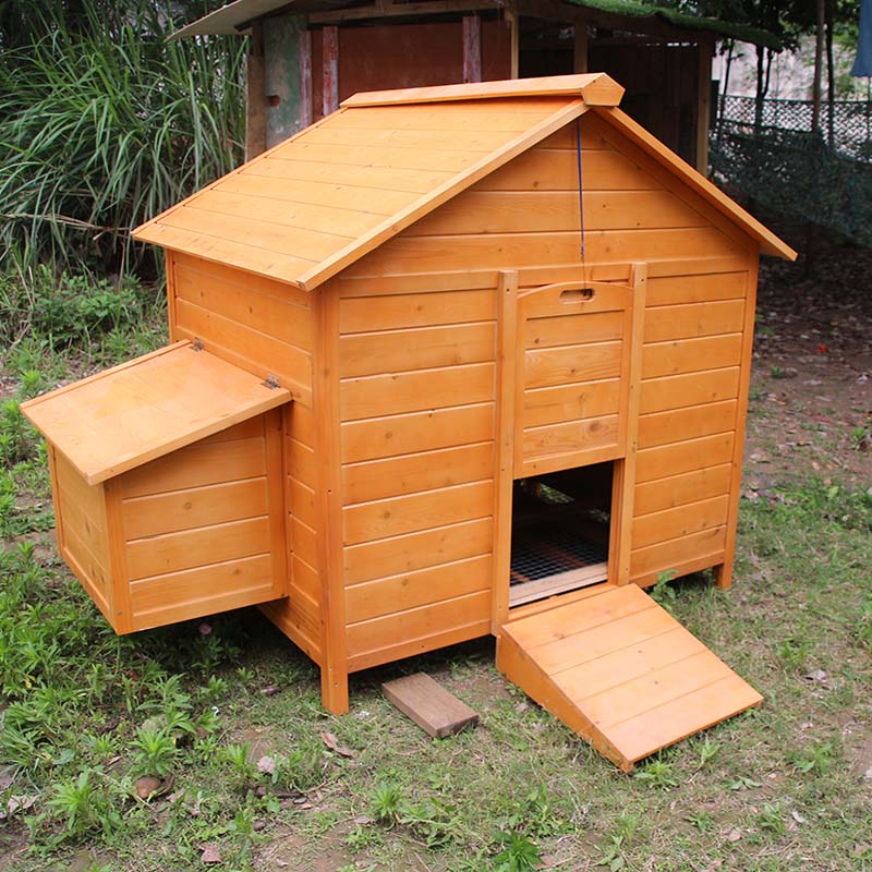 Πολυτελές αδιάβροχο ξύλινο κοτέτσι ή ξύλινο σπίτι για πουλερικά σε εξωτερικούς και εσωτερικούς χώρους Προτεινόμενη εικόνα