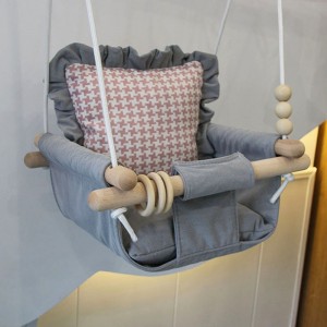 Ασφαλής καρέκλα αιώρας από ύφασμα καμβά, κρεμαστή καρέκλα καθίσματος εσωτερικού και εξωτερικού χώρου, για δώρο γενεθλίων για βρέφη και μωρά