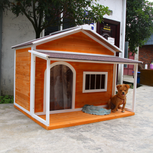 Kiváló minőségű nagy kutyaház fából készült kültéri állatketrecek
